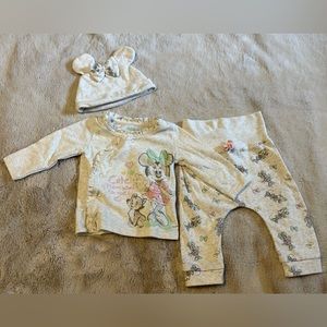Disney Baby Minnie Mouse 3 Piece Set 3-6 months (NWOT)